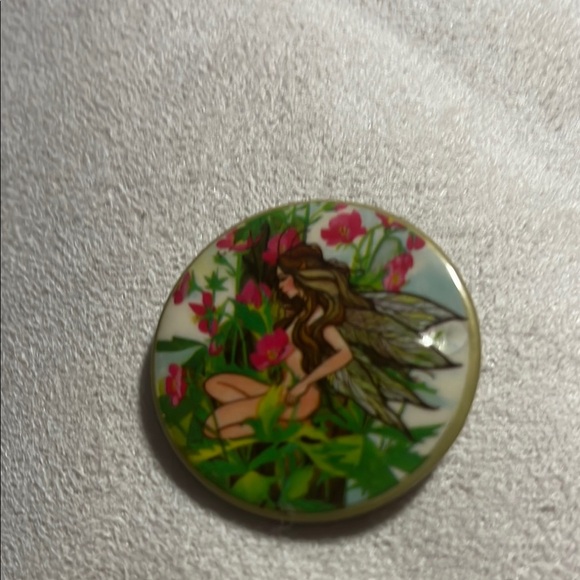 Fairy Garden Pin with Pink and Green Design Illuminations 1981. WA509 - Picture 2 of 5